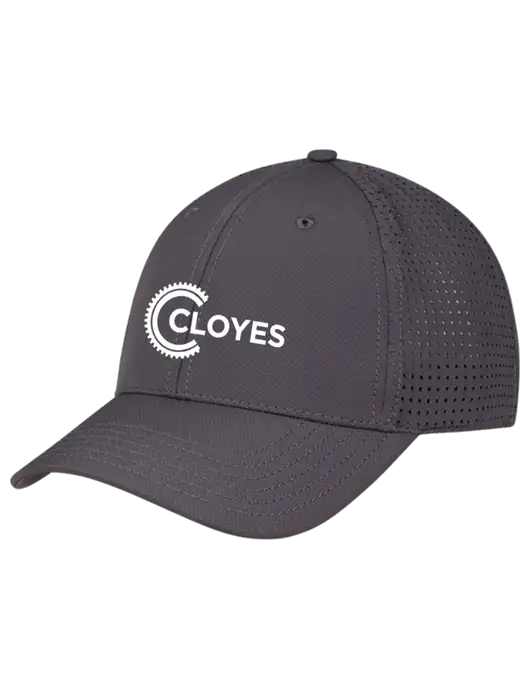 Charcoal Performance Stretchable Cap Hook & Loop w/Cloyes Logo