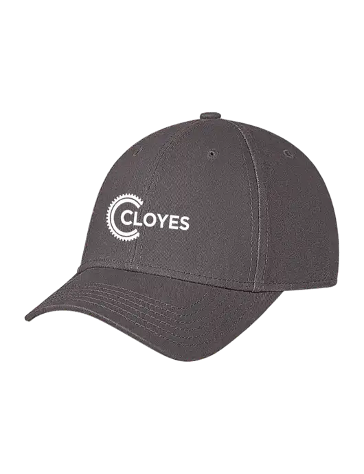 Medium Dark Grey Structured Soft Snap Closure Hook & Loop Cap w/Cloyes Logo