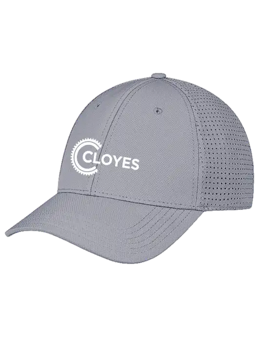 Grey Performance Stretchable Cap Hook & Loop w/Cloyes Logo