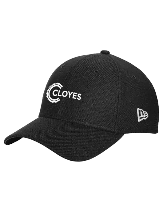 New Era Diamond Era Black Stretch Cap w/Cloyes Logo