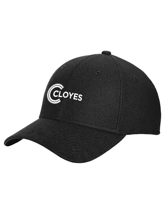 New Era Diamond Era Black Stretch Cap w/Cloyes Logo