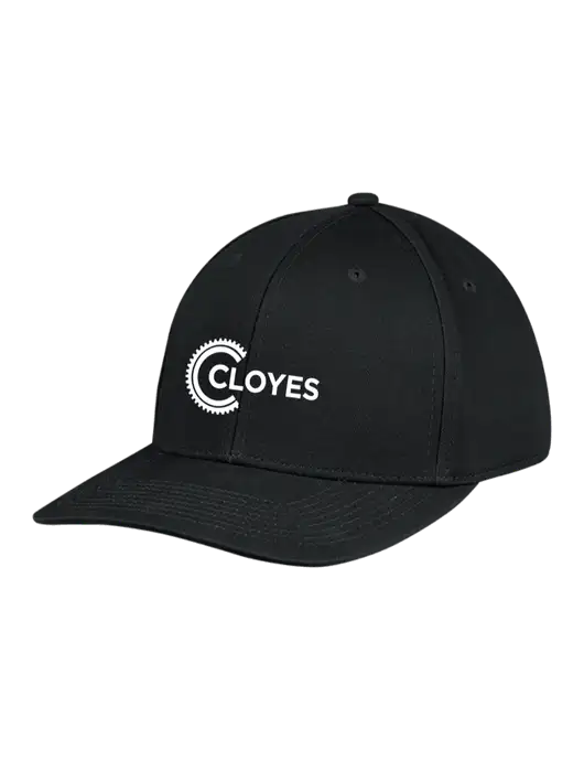 Premium Modern Structured Twill Black Snapback Cap w/Cloyes Logo