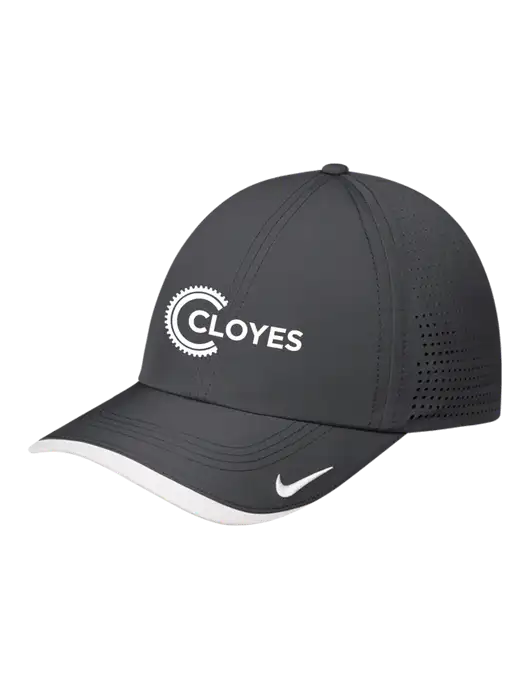 Nike Dark Grey/White Dri-FIT Perforated Performance Cap w/Cloyes Logo