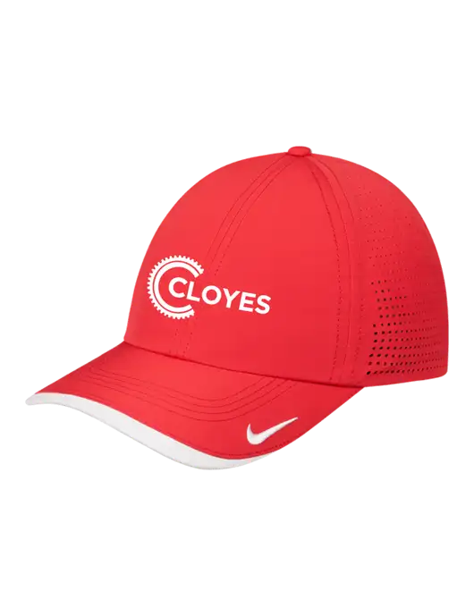 Nike Red/White Dri-FIT Perforated Performance Cap w/Cloyes Logo