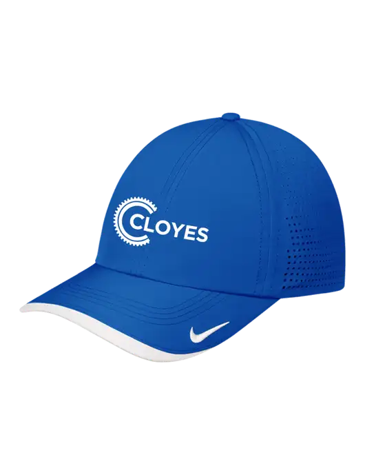 Nike Royal/White Dri-FIT Perforated Performance Cap w/Cloyes Logo