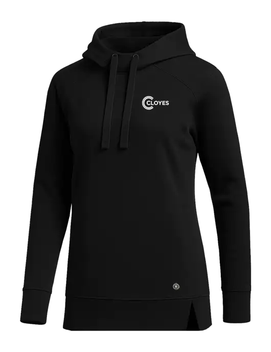 OGIO Black Womens Luuma Pullover Fleece Hoodie w/Cloyes Logo