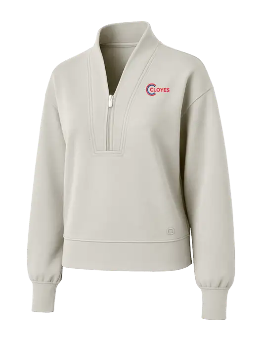OGIO Womens Ivory Transcend 1/4-Zip w/Cloyes Logo