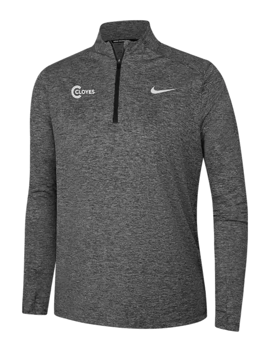 Nike Black Heather Womens Dri-FIT Element 1/2-Zip Pullover w/Cloyes Logo
