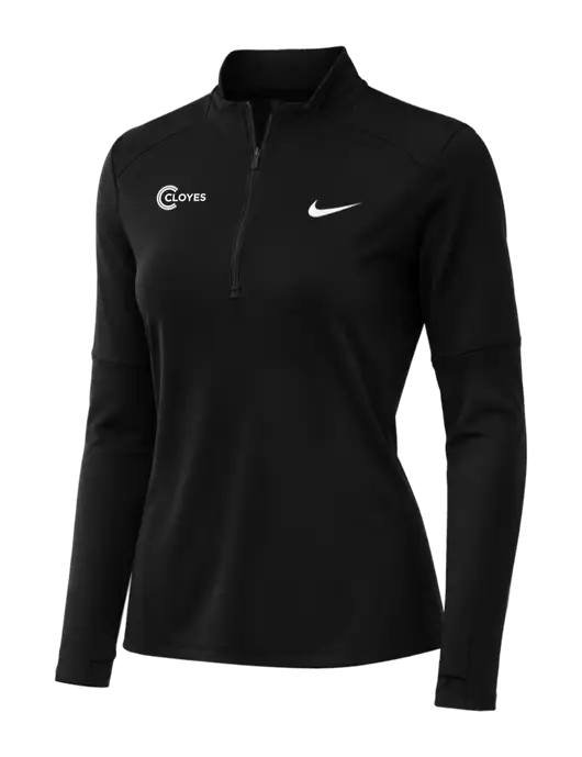 Nike Black Womens Dri-FIT Element 1/2-Zip Pullover w/Cloyes Logo
