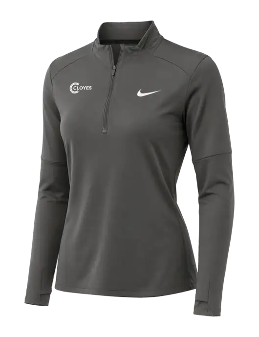 Nike Dark Grey Womens Dri-FIT Element 1/2-Zip Pullover w/Cloyes Logo