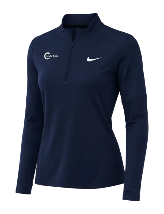 Nike Dark Navy Womens Dri-FIT Element 1/2-Zip Pullover w/Cloyes Logo