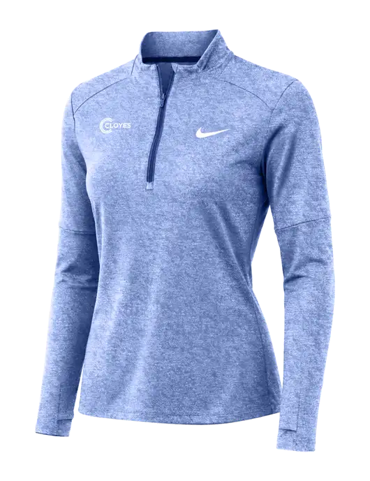 Nike Royal Heather Womens Dri-FIT Element 1/2-Zip Pullover w/Cloyes Logo