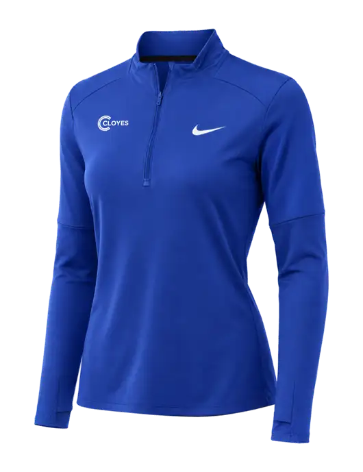 Nike Royal Womens Dri-FIT Element 1/2-Zip Pullover w/Cloyes Logo